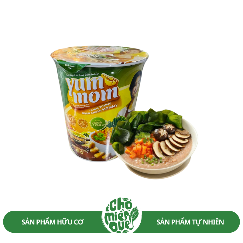 Cháo gạo lứt rong biển ăn liền Yummom TM - 45gr