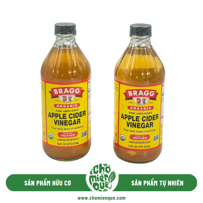 Giấm táo hữu cơ PN - Chai 473ml