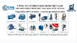 CHÚNG TÔI LÀ NHÀ PHÂN PHỐI CHÍNH THỨC MÁY BƠM NƯỚC PENTAX TẠI VIỆT NAM