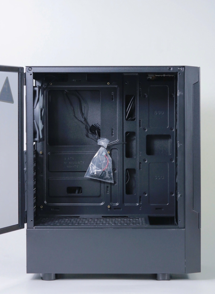 Vỏ Case Máy Tính SAMA 3307 Black (ATX/Mid Tower/Màu Đen/Kèm sẵn 3 Fan ARGB)
