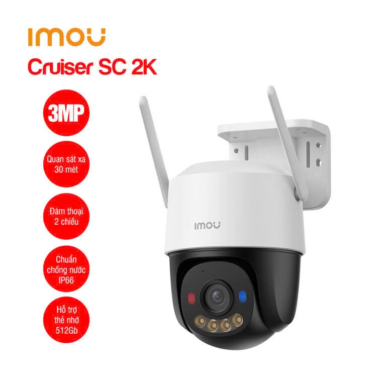 Camera Imou Wifi ngoài trời Xoay 360 IPC-K7FP-3H0WE 2K 3MP