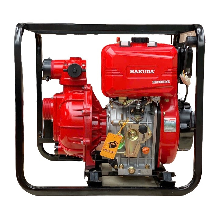Máy bơm nước cứu hỏa chạy dầu HAKUDA HKD80DNE 6.6KW