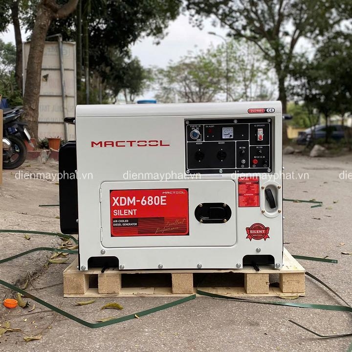Máy phát điện chạy dầu MACTOOL 5KW XDM-680E chống ồn
