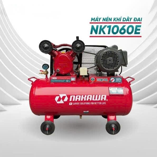 Máy nén khí dây đai 1HP NAKAWA NK1060E 60L