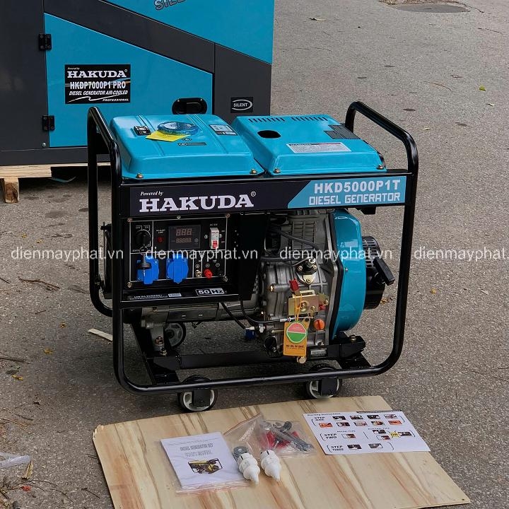 Máy phát điện chạy dầu gia đình HAKUDA 5KW HKD5000P1T