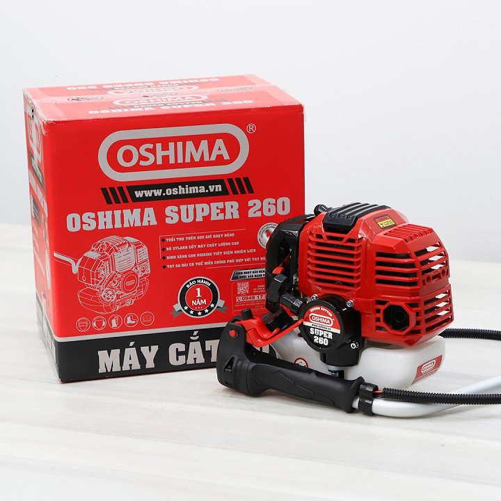 Máy cắt cỏ chạy xăng 2 thì 700W OSHIMA SUPER 260