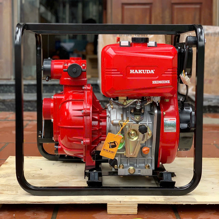 Máy bơm nước cứu hỏa chạy dầu HAKUDA HKD80DNE 6.6KW