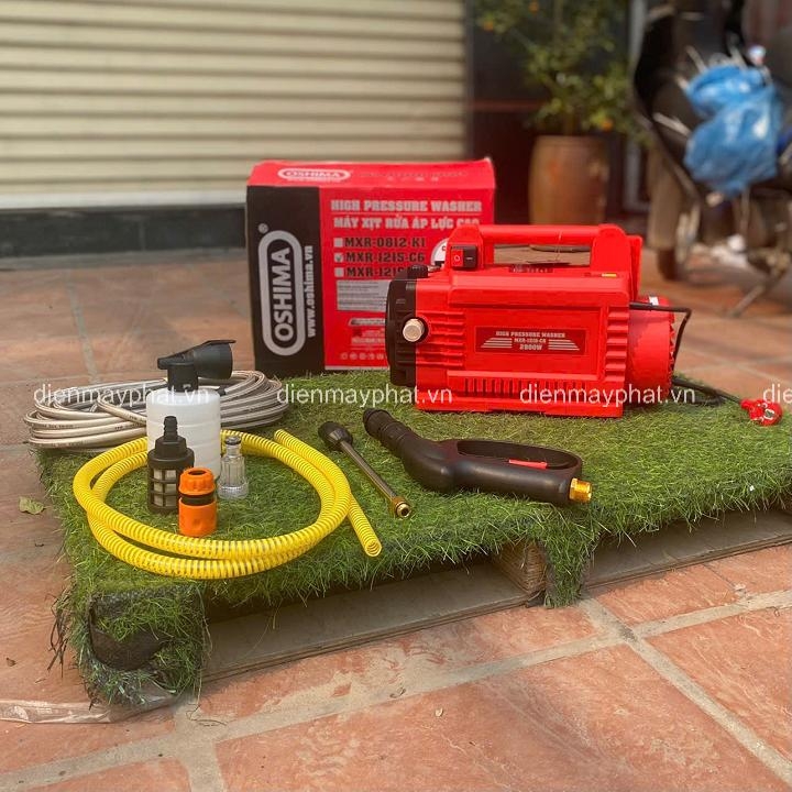 Máy xịt rửa Oshima MXR-1215-C6 2.8kW Đỏ Điện 1 pha