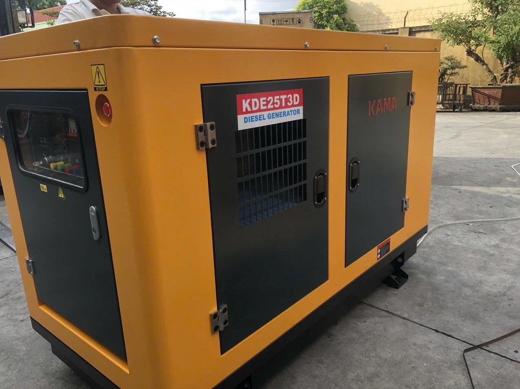 Máy Phát Điện Chạy Dầu Kama 20Kw KDE25T3D Siêu Cách Âm