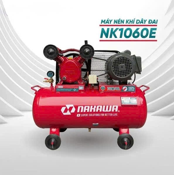 Máy nén khí dây đai 1HP NAKAWA NK1060PRO 60L