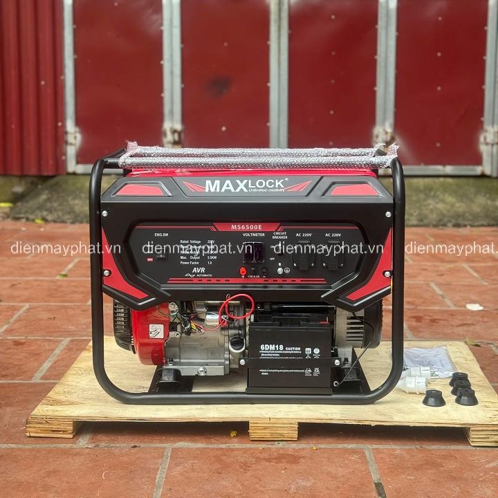 Máy phát điện chạy xăng MAXLOCK MS6500E 5KW có đề