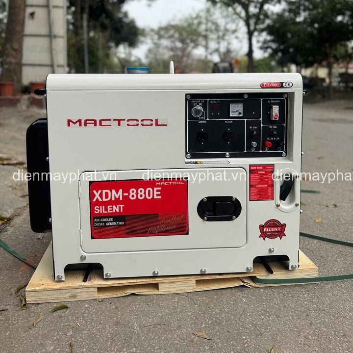 Máy phát điện chạy dầu MACTOOL 6KW XDM-880E chống ồn