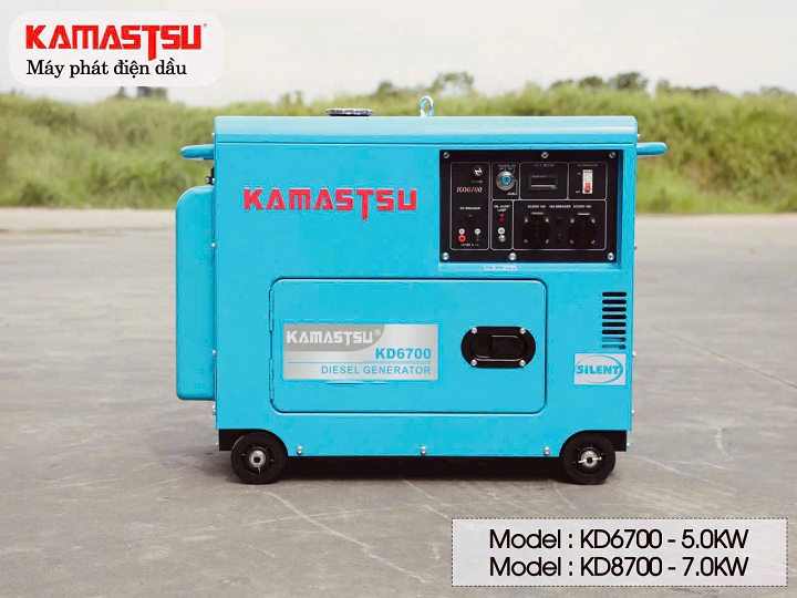 Máy phát điện chạy dầu KAMASTSU 5KW KD6700