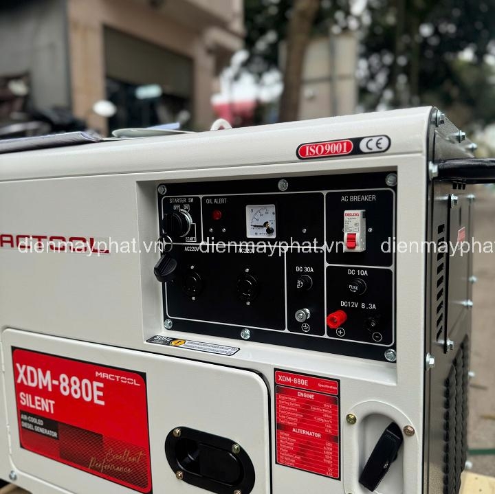 Máy phát điện chạy dầu MACTOOL 6KW XDM-880E chống ồn