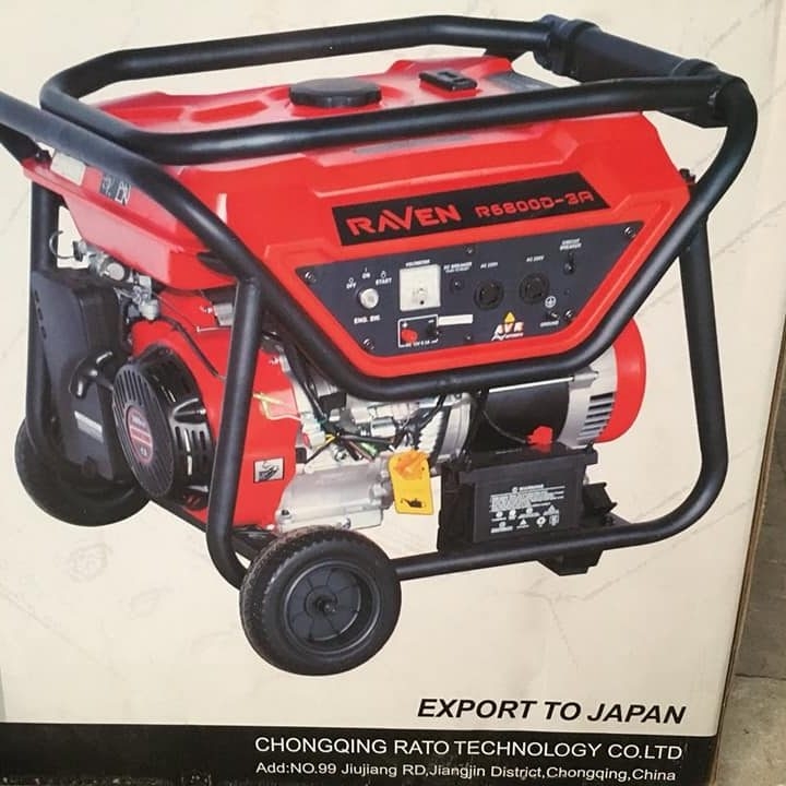 Máy Phát Điện Chạy Xăng Raven 6Kw R8000D-3A Đề