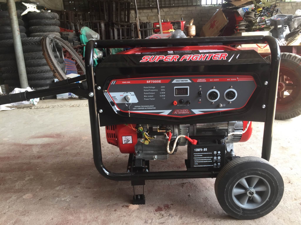 Máy phát điện chạy xăng SUPER FIGHTER 6KW SF7000E đề