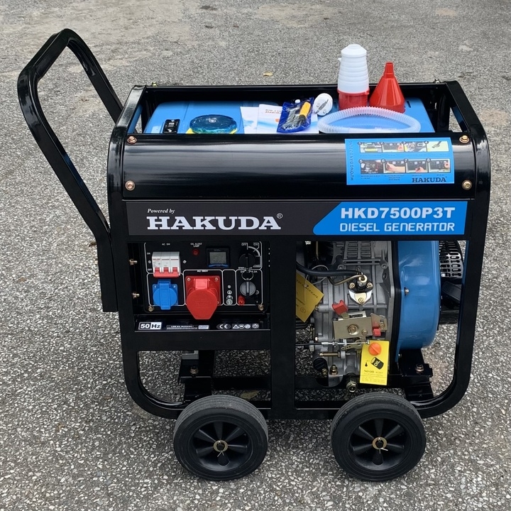 Máy phát điện chạy dầu HAKUDA 7KW HKD7500P3T 3 pha