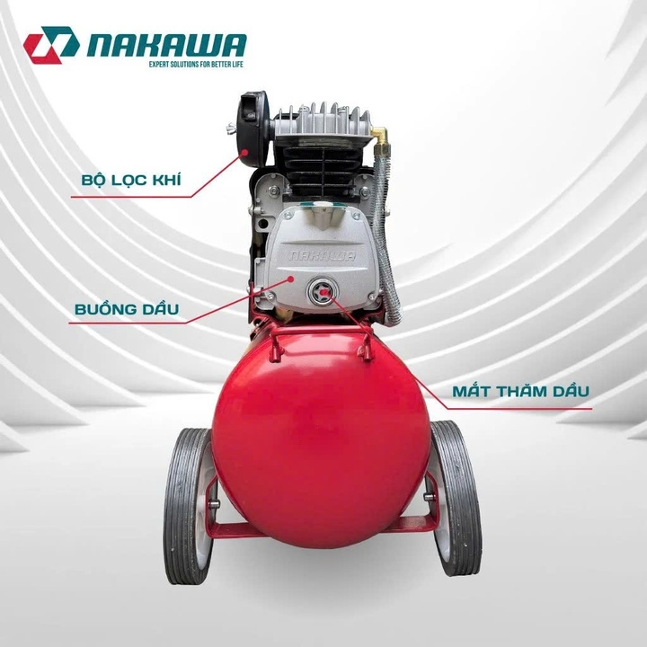 Máy nén khí đầu liền có dầu 3.6HP NAKAWA NK35PRO 35L