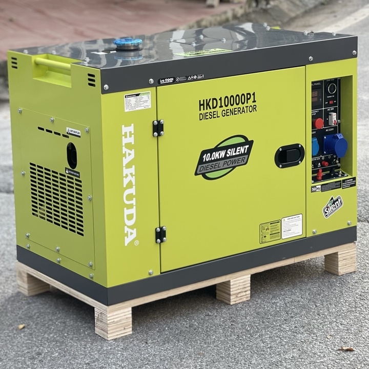 Máy phát điện chạy dầu 10KW HAKUDA HKD10000P1 cách âm