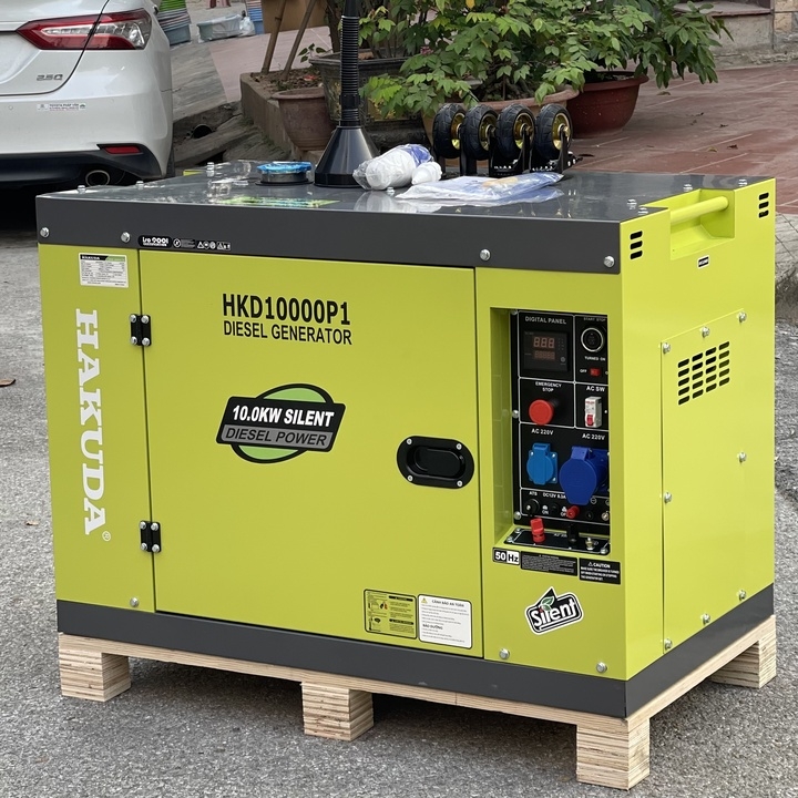 Máy phát điện chạy dầu 10KW HAKUDA HKD10000P1 cách âm