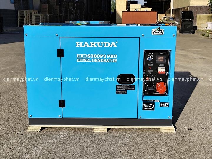 Máy phát điện chạy dầu HAKUDA HKD8000P3 PRO 8KW 3 pha siêu cách âm