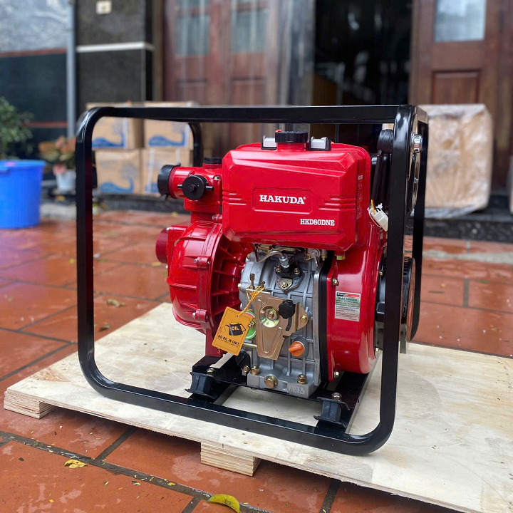 Máy bơm nước cứu hỏa chạy dầu HAKUDA HKD80DNE 6.6KW