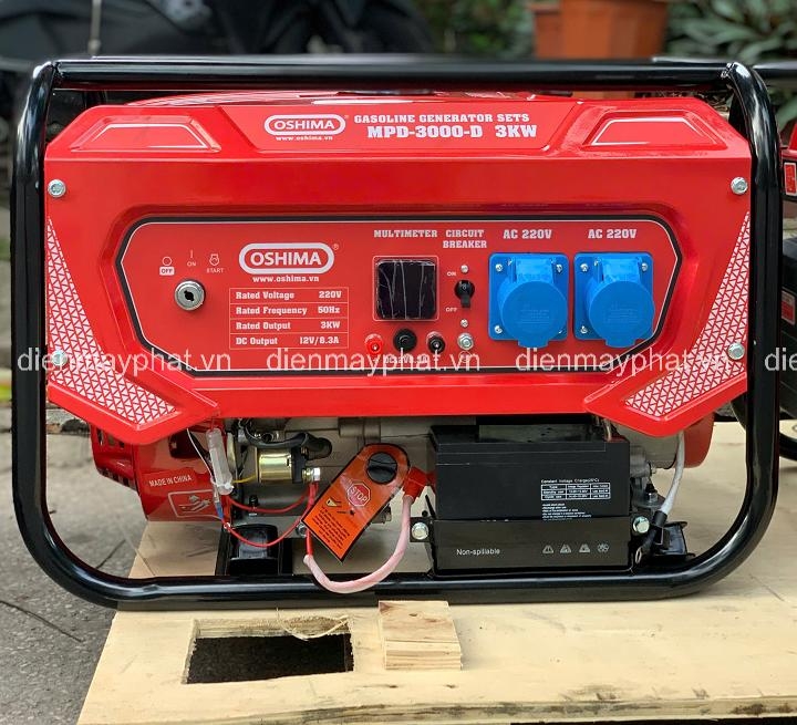 Máy phát điện chạy xăng OSHIMA MPD-3000-D 3KW đề