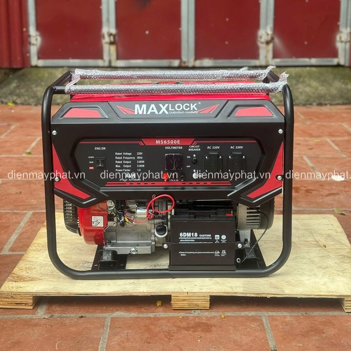 Máy phát điện chạy xăng MAXLOCK MS6500E 5KW có đề
