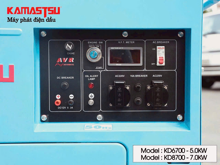 Máy phát điện chạy dầu KAMASTSU 5KW KD6700