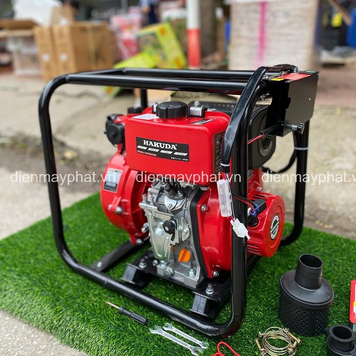 Máy bơm nước chạy dầu cao áp HAKUDA 6.5HP HKD50MBE có đề