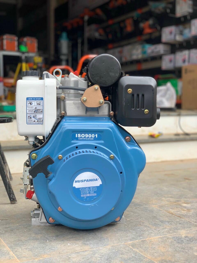 Máy nổ chạy dầu HUSPANDA 10HP HD186F zen cá