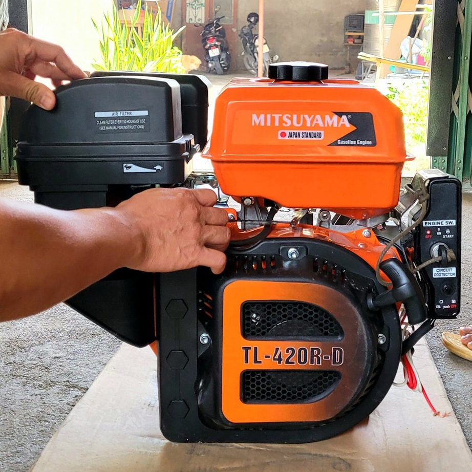 Máy nổ chạy xăng MITSUYAMA 16HP TL-420R-D đề