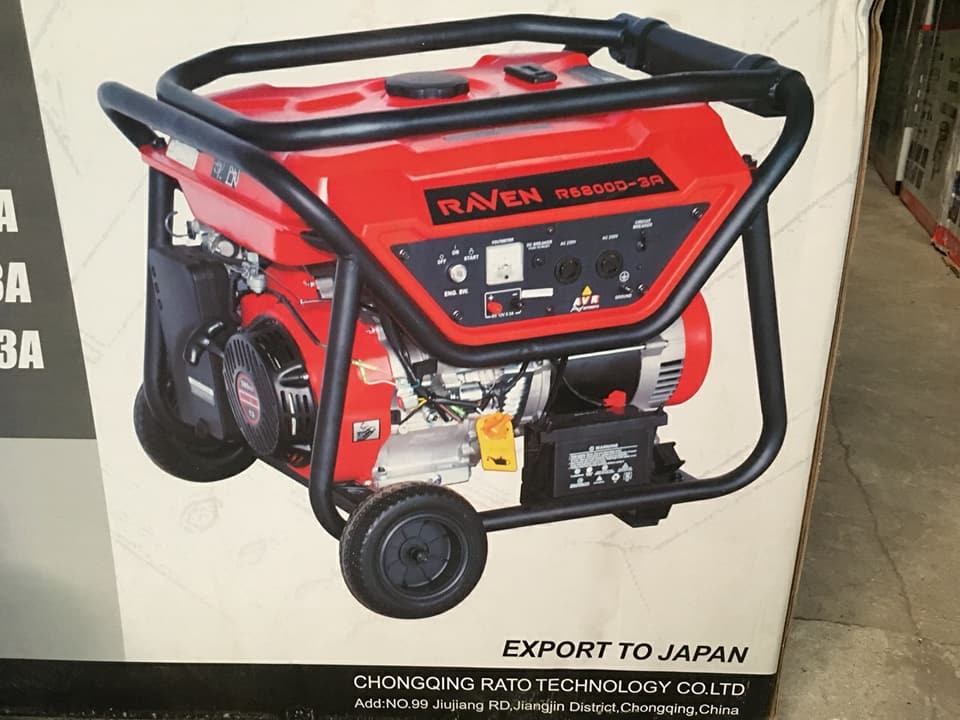 Máy Phát Điện Chạy Xăng Raven 5Kw R6800-3A