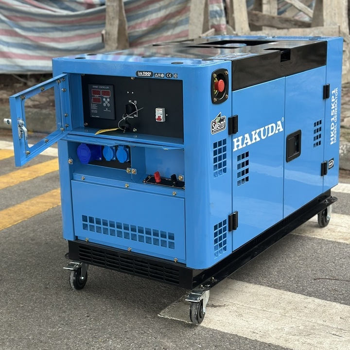 Máy phát điện chạy dầu diesel 15KW HAKUDA HKD15KP1 cách âm