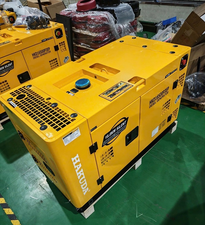 Máy phát điện chạy dầu HAKUDA 16KW HKD16500P3EP 3 pha chống ồn