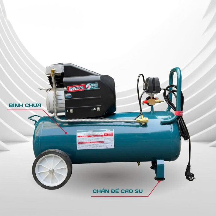 Máy nén khí đầu liền 2 tụ 3.5HP NAKAWA NK2T3550PRO 50L