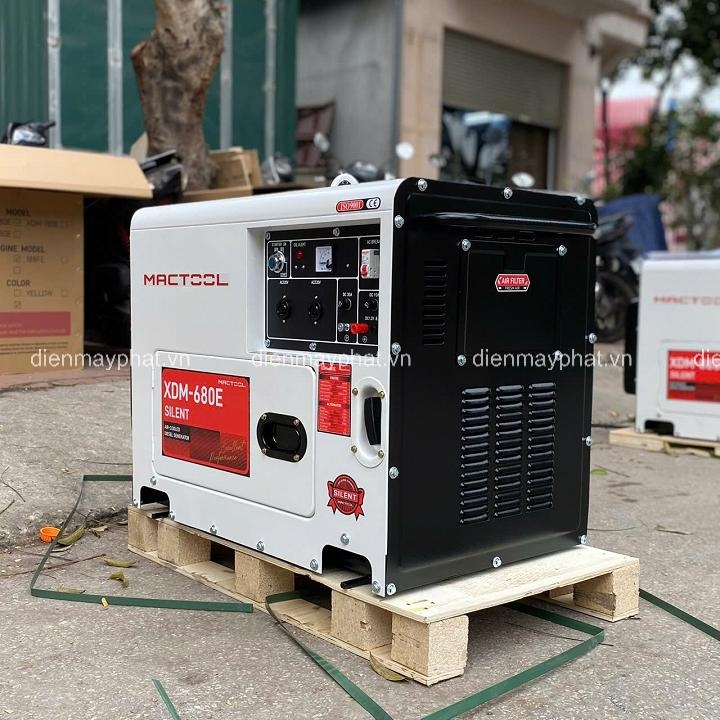 Máy phát điện chạy dầu MACTOOL 5KW XDM-680E chống ồn