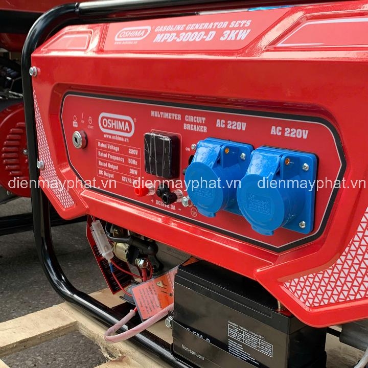 Máy phát điện chạy xăng OSHIMA MPD-3000-D 3KW đề