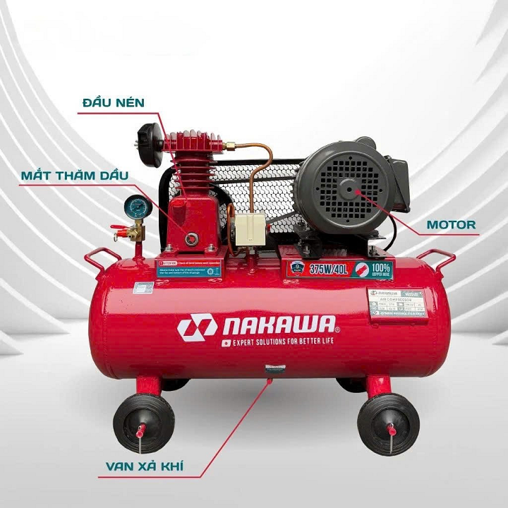 Máy nén khí dây đai 1/2HP NAKAWA NK0540E 40L