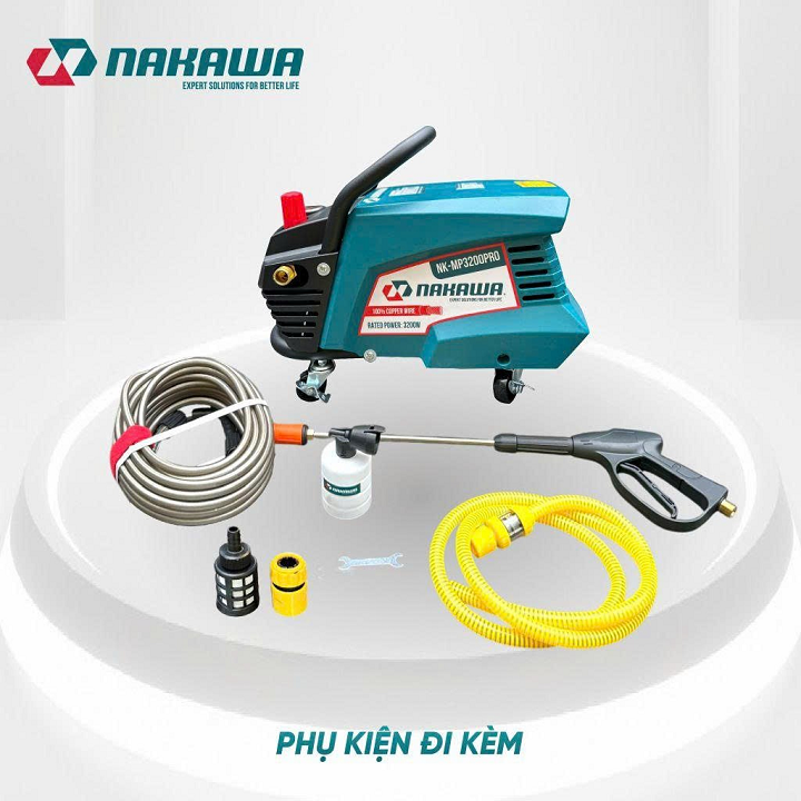 Máy rửa xe gia đình 3300W NAKAWA NK-CW33 có chỉnh áp