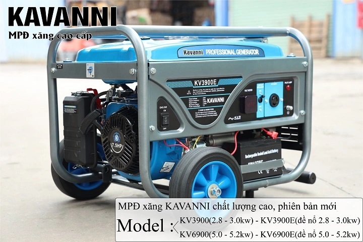 Máy phát điện chạy xăng KAVANNI 5KW KV6900E có đề