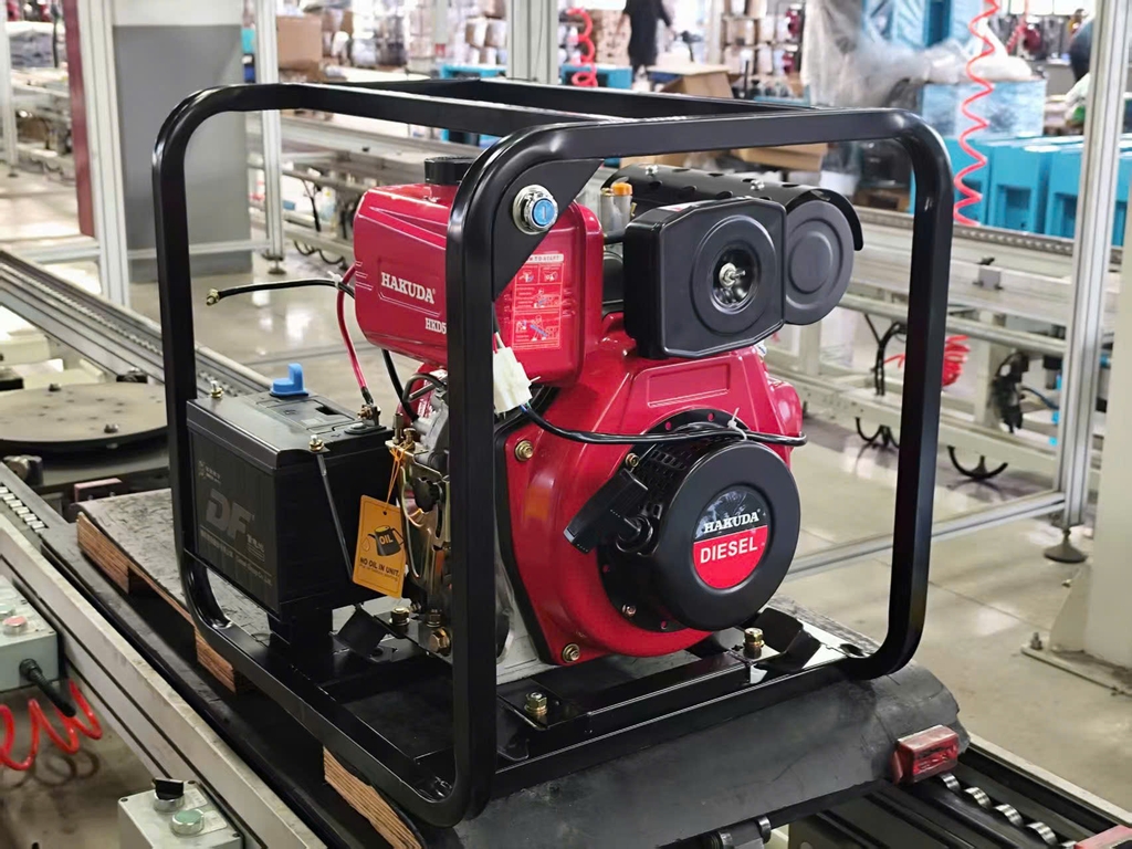 Máy bơm nước chạy dầu cao áp HAKUDA HKD50DGE 4kW