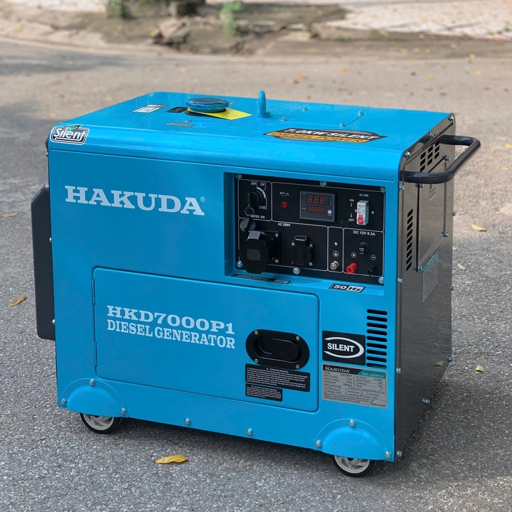 Máy phát điện chạy dầu diesel 7KW HAKUDA HKD7000P1 chống ồn