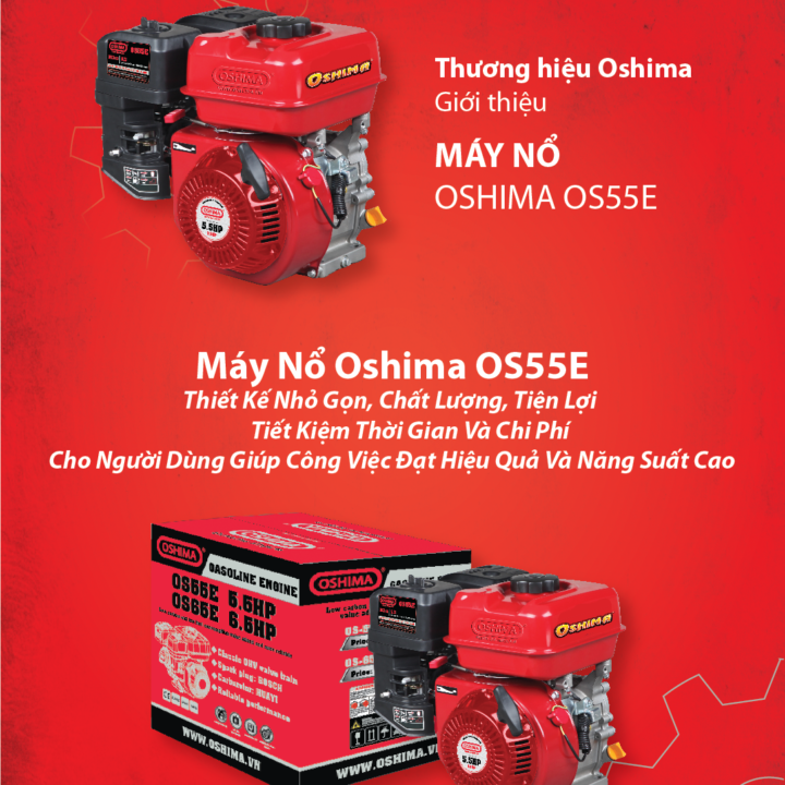 Máy Nổ – Động Cơ Xăng Oshima 5.5HP OS55E