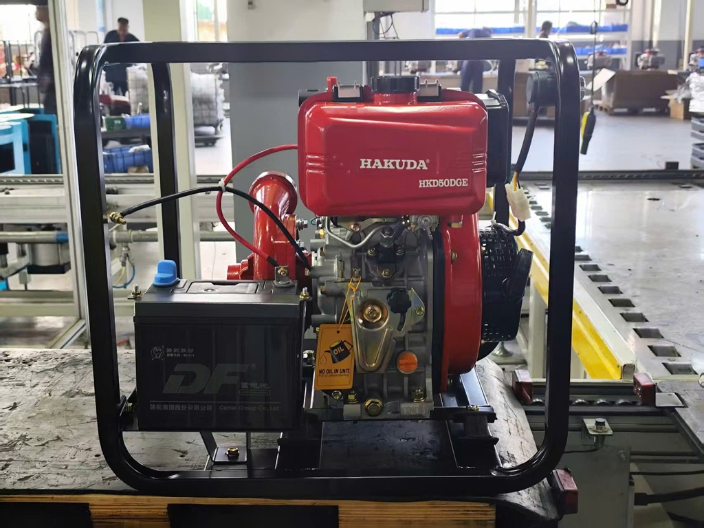 Máy bơm nước chạy dầu cao áp HAKUDA HKD50DGE 4kW