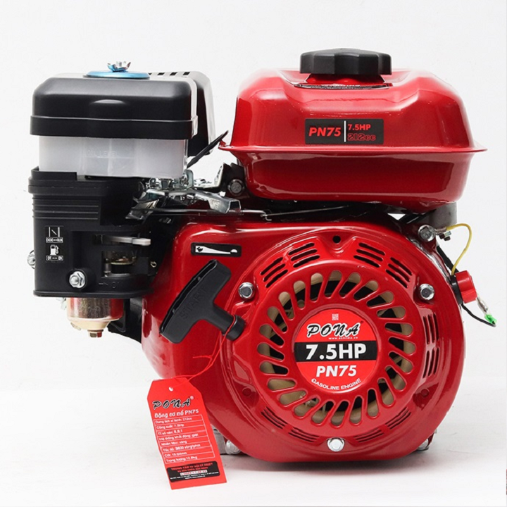 Động cơ dùng xăng PONA 7.5HP PN75 cốt thẳng