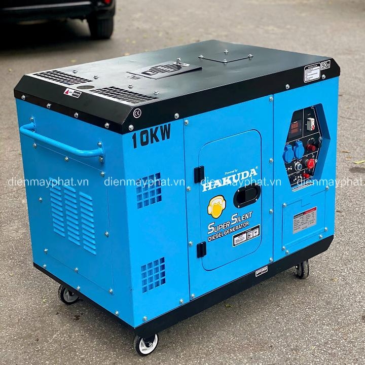 Máy phát điện chạy dầu cách âm HAKUDA HKD10000P1 10KW