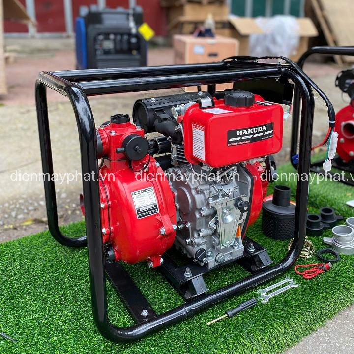 Máy bơm chạy dầu cao áp HAKUDA 6.5HP HKD50MBE đề