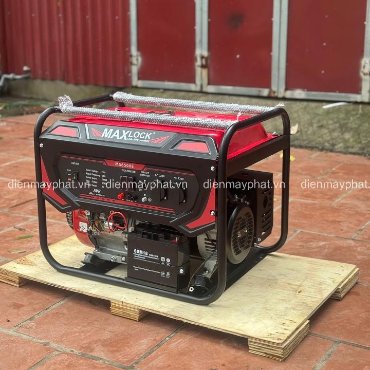 Máy phát điện chạy xăng MAXLOCK MS6500E 5KW có đề