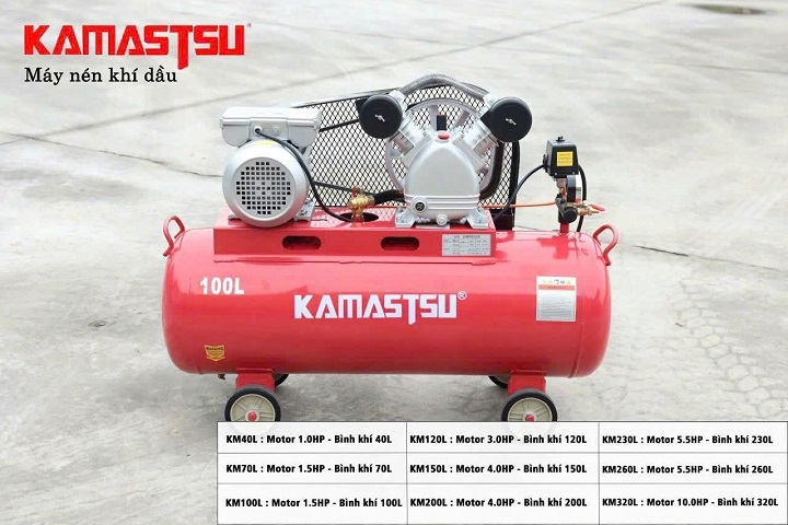 Máy nén khí dây đai KAMASTSU 5.5HP 230L KM230L